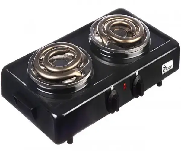 Електроплита потужна на 2 конфорки Domotec MS-5532 Чорний (MS-5532_4560) - фото 6