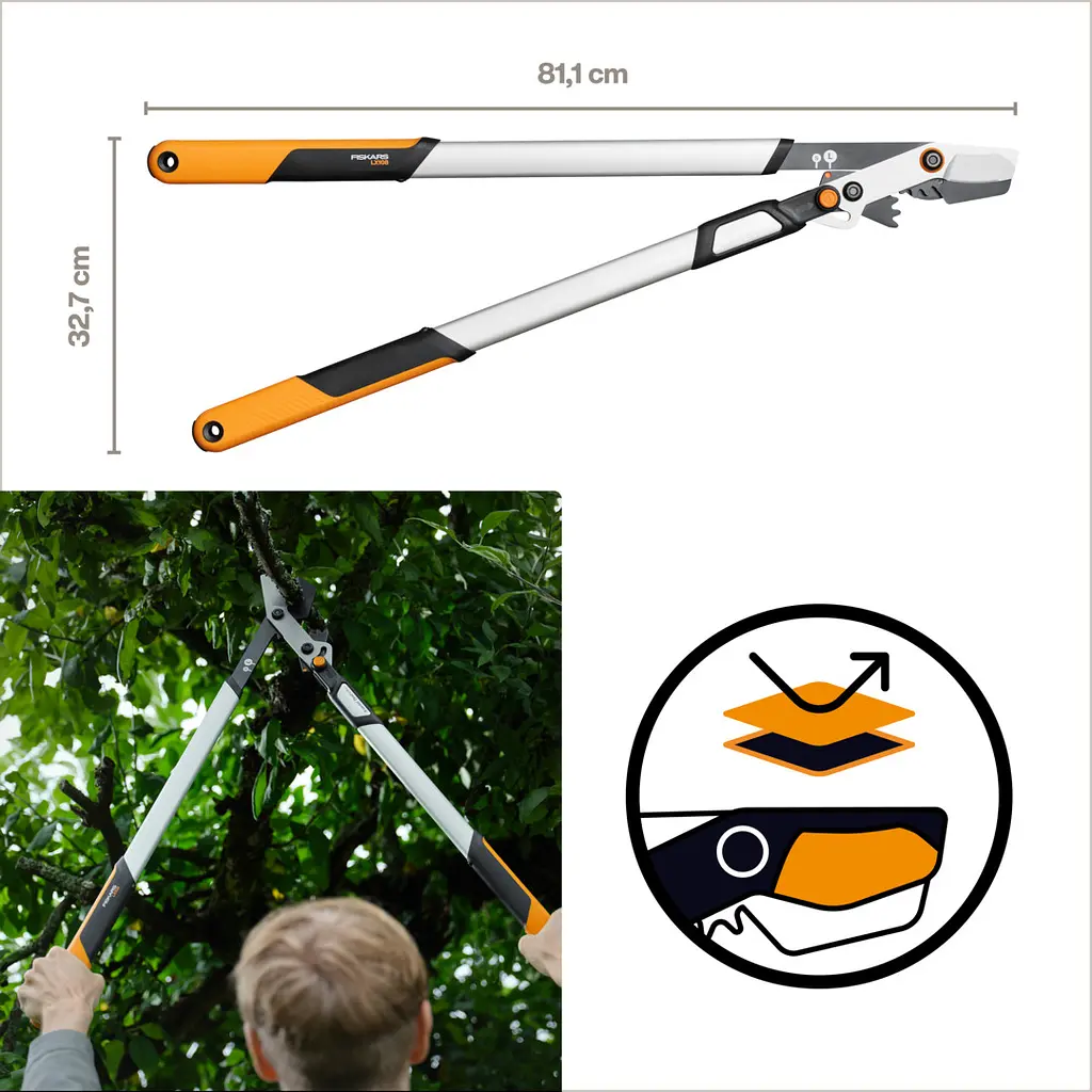 Гілкоріз площинний Fiskars X-Series DualAction LX108 (1080133) - фото 2