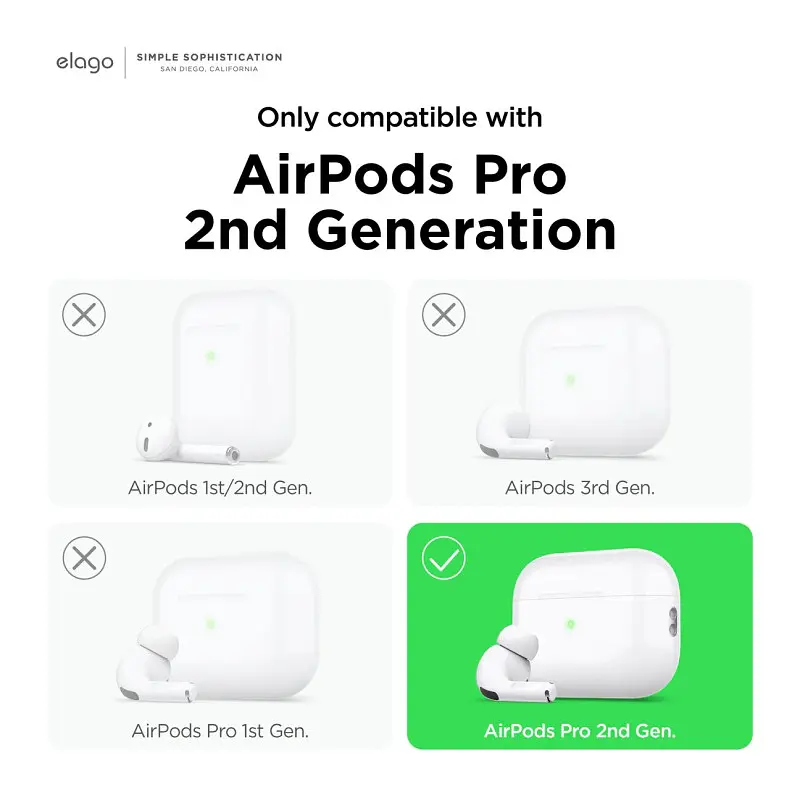 Чохол Elago Liquid Hybrid Hang Case Mint для AirPods Pro 2nd Gen м'ятний (EAPP2RH-HANG-MT) - фото 3
