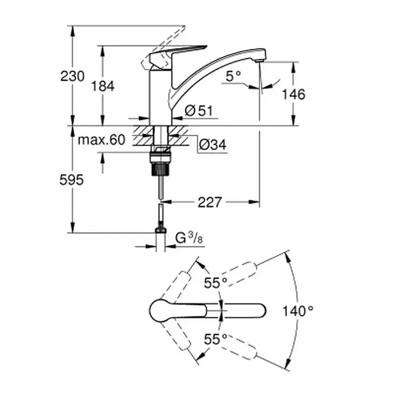 Змішувач Grohe QuickFix Start (324412432) - фото 5