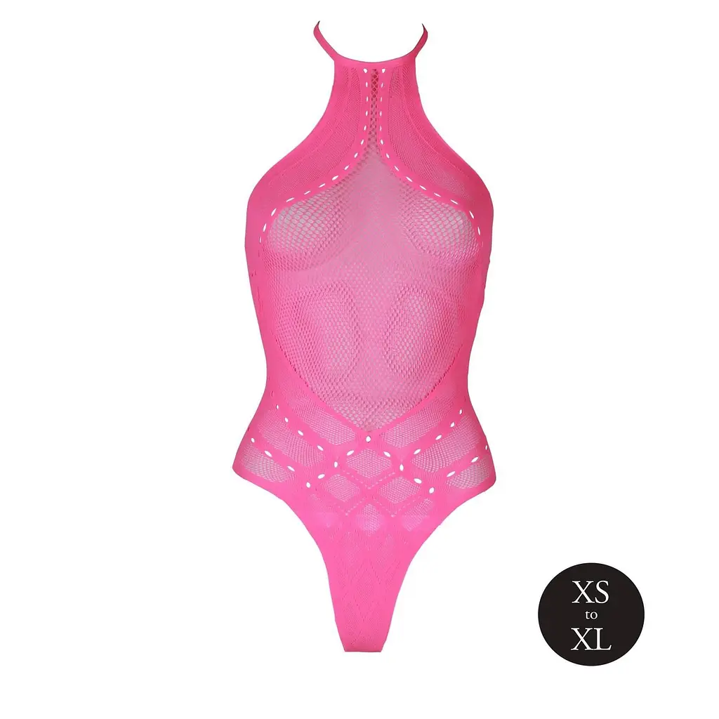 Боді Ouch! With Halter Neck, XS/XL (рожевий) - фото 3