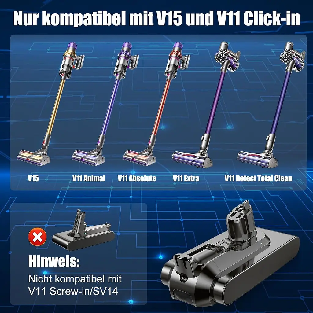 Акумулятор 3900 мА·год для Dyson V15 V11 SV15 SV16 SV22 SV28 Click-in - фото 2