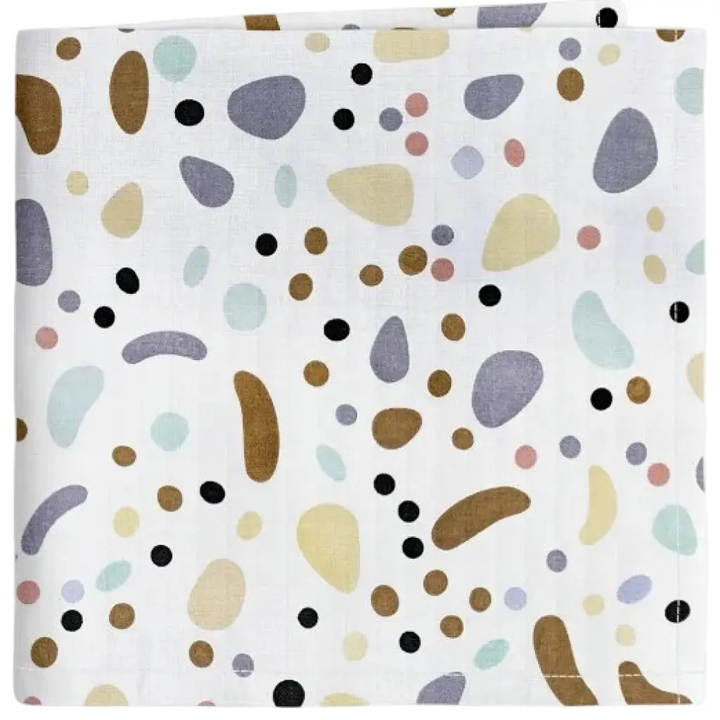 Муслінова пелюшка Cosas Colorful Stones 110х150 см бежева (MuslinDiapers_StoneColor_110x150)