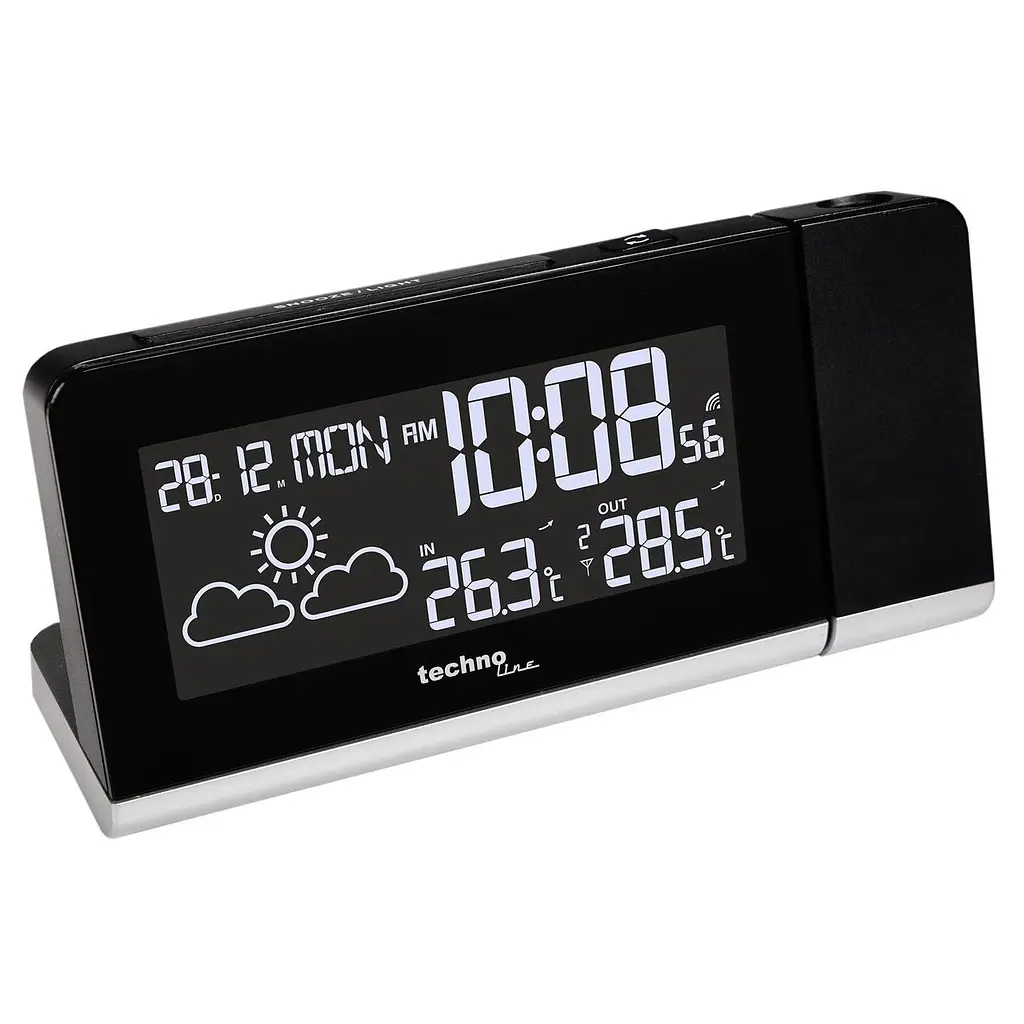 Часы проекционные настольные Technoline WT539 Black (WT539) Часы, Будильник, Календарь, Термометр, Прогноз погоды - фото 6