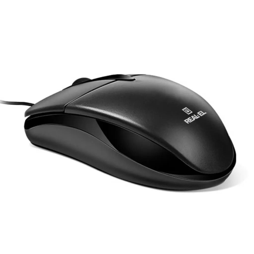 Мишка REAL-EL RM-211 USB Black (EL123200001) - фото 2