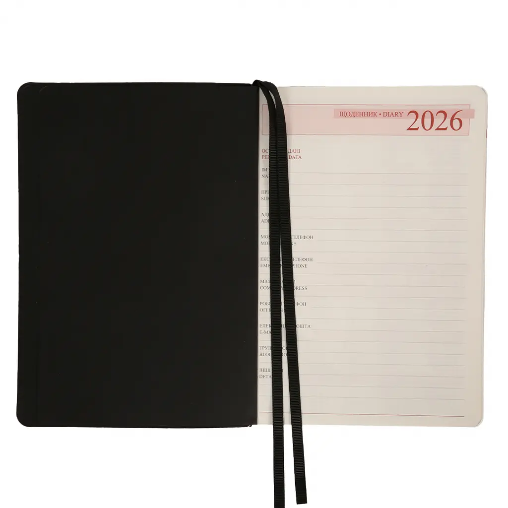 Дневник-деловая записная книжка А5 Leo Planner Enigma 2026 мягкий черный 368 страниц (252700) - фото 6