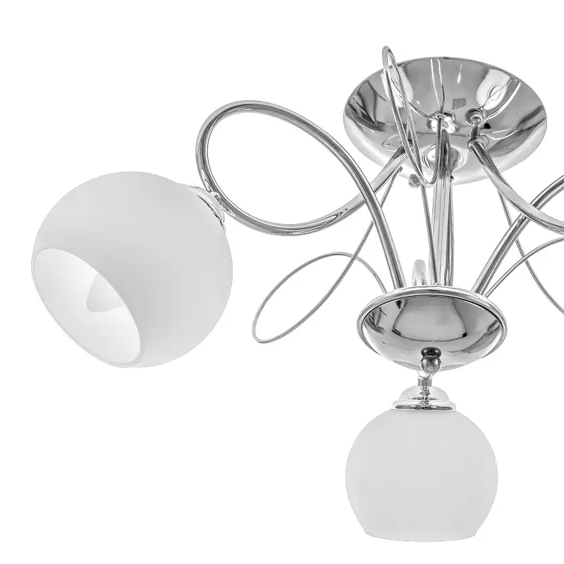 Люстра потолочная Brille в спальню E27 60W CH+WH (LK-569C/3) - фото 2