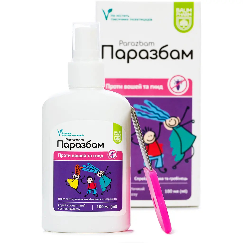 Спрей от педикулеза Baum Pharm Паразбам косметический 100 мл - фото 2