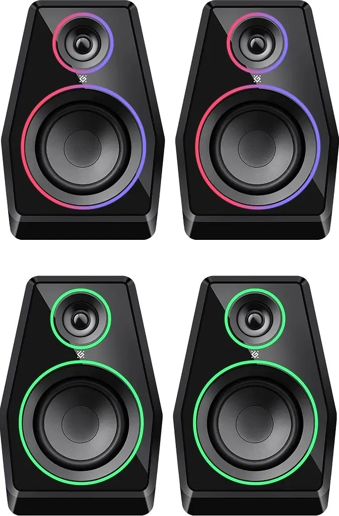 Акустична система 2.0 Defender Solar 10, 10Вт, Bluetooth, RGB підсвітка, USB, чорна (65940) - фото 2
