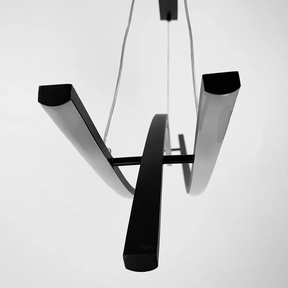 Люстра современная черная в двух размерах Line.F Длина 100 см - фото 2