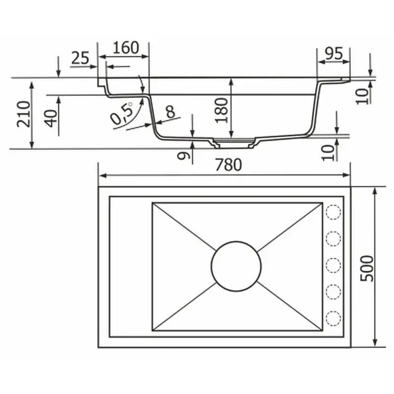 Мийка кухонна GRANADO Optimal Artes grafito (+ змішувач Badalona LUX inox + дозатор Redondo inox + коши (ksg1209) - фото 10