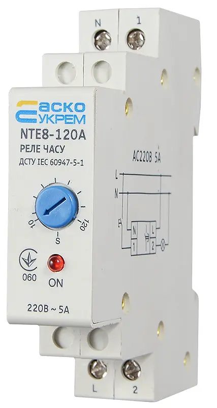 Реле часу на затримку вимкнення NTE8‑120A (STE8‑120A) АСКО‑УКРЕМ (A0090050003) - фото 2