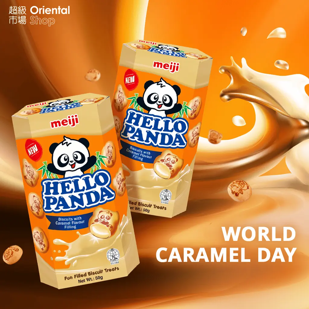 Печиво Meiji Hello Panda Biscuits Caramel 42г - фото 3