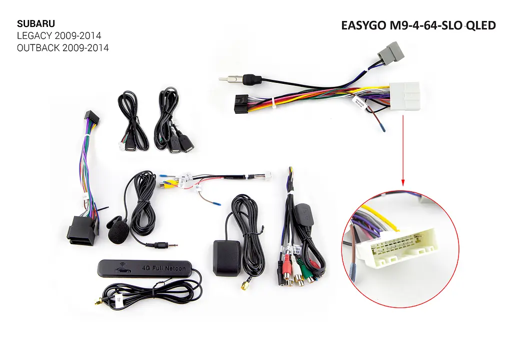 Штатна автомагнітола EasyGo M9-4-64-SLO QLED Subaru Legacy, Outback - фото 2