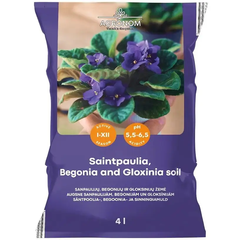 Торфосуміш Seklos Agronom для фіалок, бегоній та глоксиній 4 л (904033)