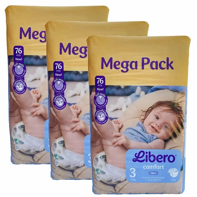 Підгузки Libero Comfort 3 (5-8 кг), 228 шт Mega Pack