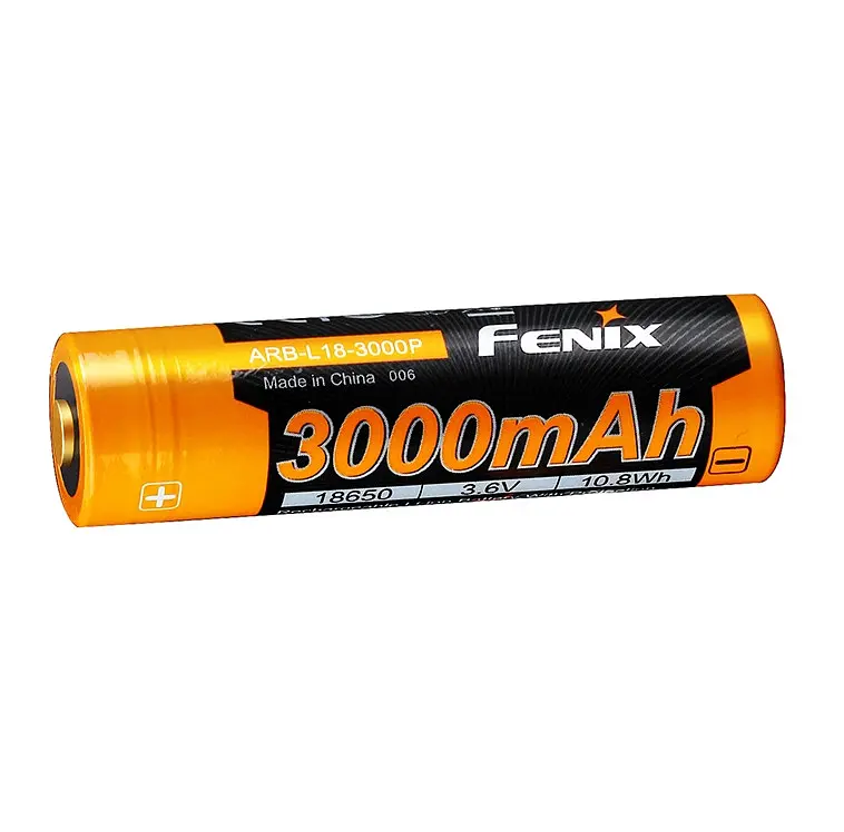Акумулятор 18650 Fenix 3000mAh Li-ion 3.6V (Чорно-жовтий) - фото 2