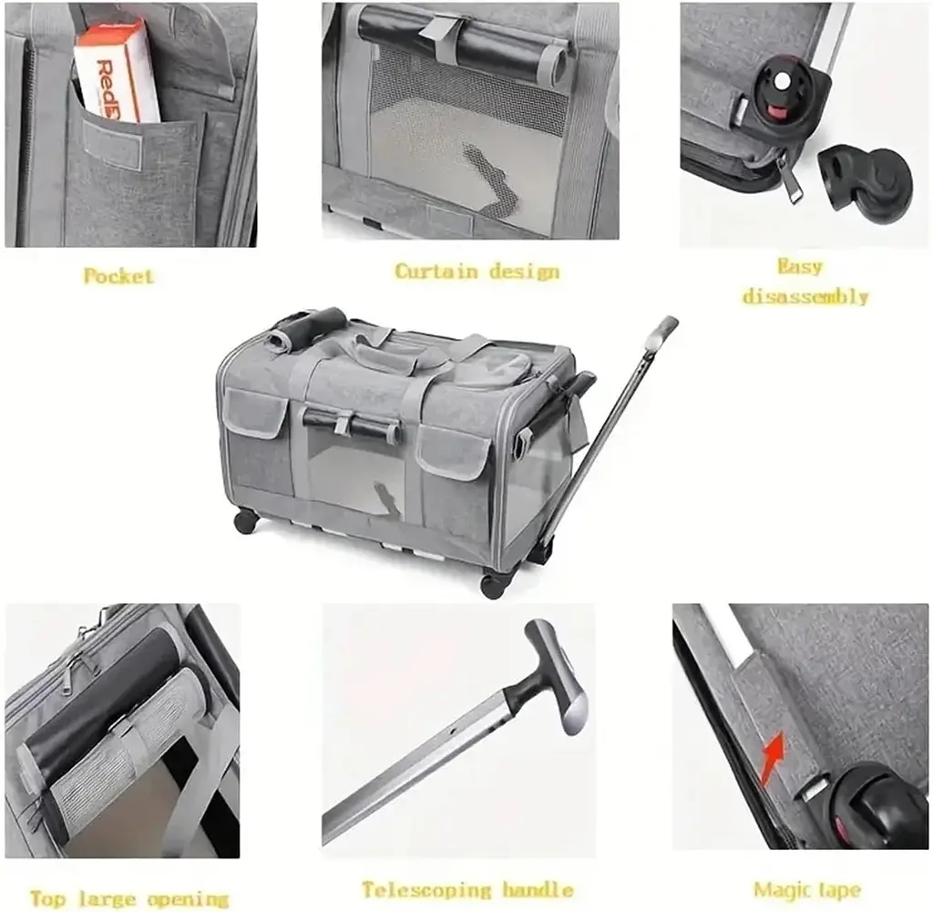 Сумка для перенесення Bestopet (Люпосанчик) Folding Pet Trolley Bag для котів і собак - фото 5