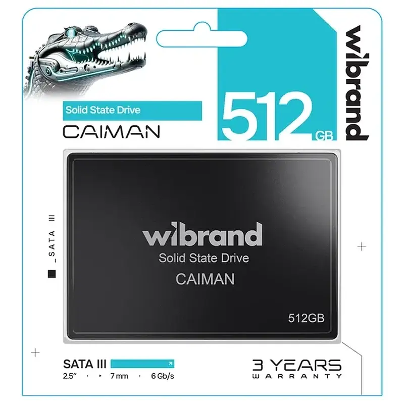 SSD Wibrand Caiman 512GB 2.5" SATAIII (WI2.5SSD/CA512GBST) - фото 2