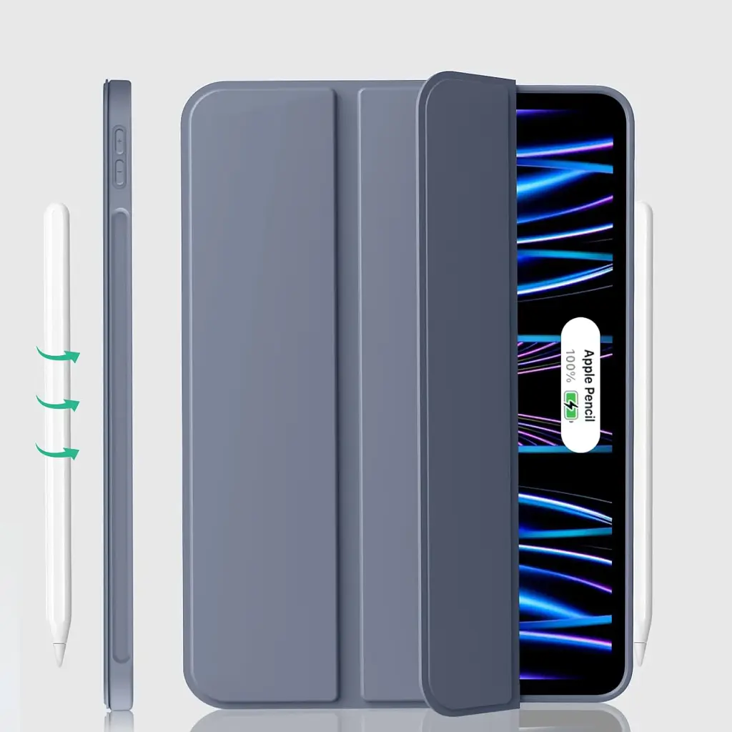 Чохол до планшета BeCover Tri Fold Soft TPU Silicone Apple iPad Pro 11" M4 2024 Purple (711749) - фото 4