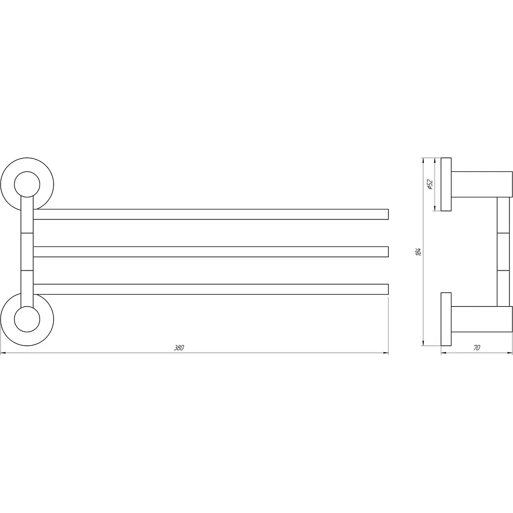 Тримач рушників Globus Lux SS 8431-3 - фото 2