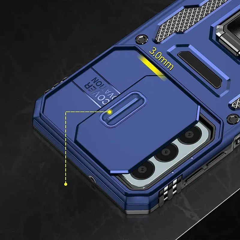 Ударостійкий чохол Camshield Army Ring для Samsung Galaxy S25 FE Синій / Navy - фото 4