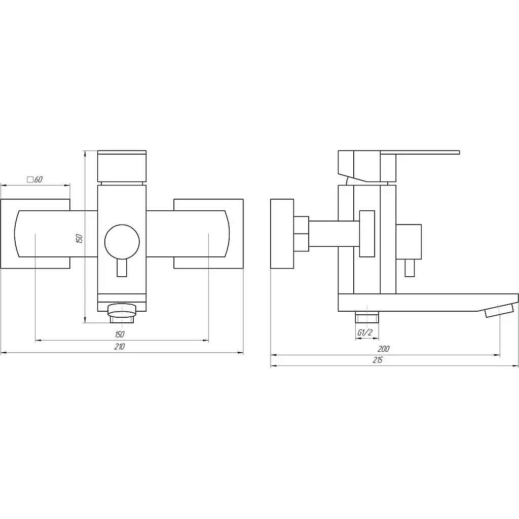 Смеситель для ванны Globus Lux Sorento SQ-102NHR - фото 4