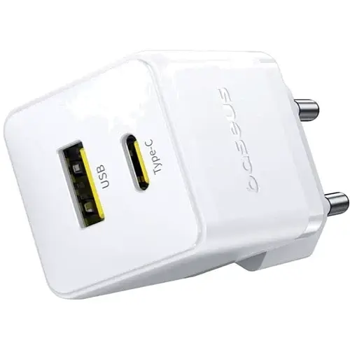 Мережевий зарядний пристрій Baseus Palm Fast Charger Type-C+USB 30W P1011160A213-00 White - фото 2