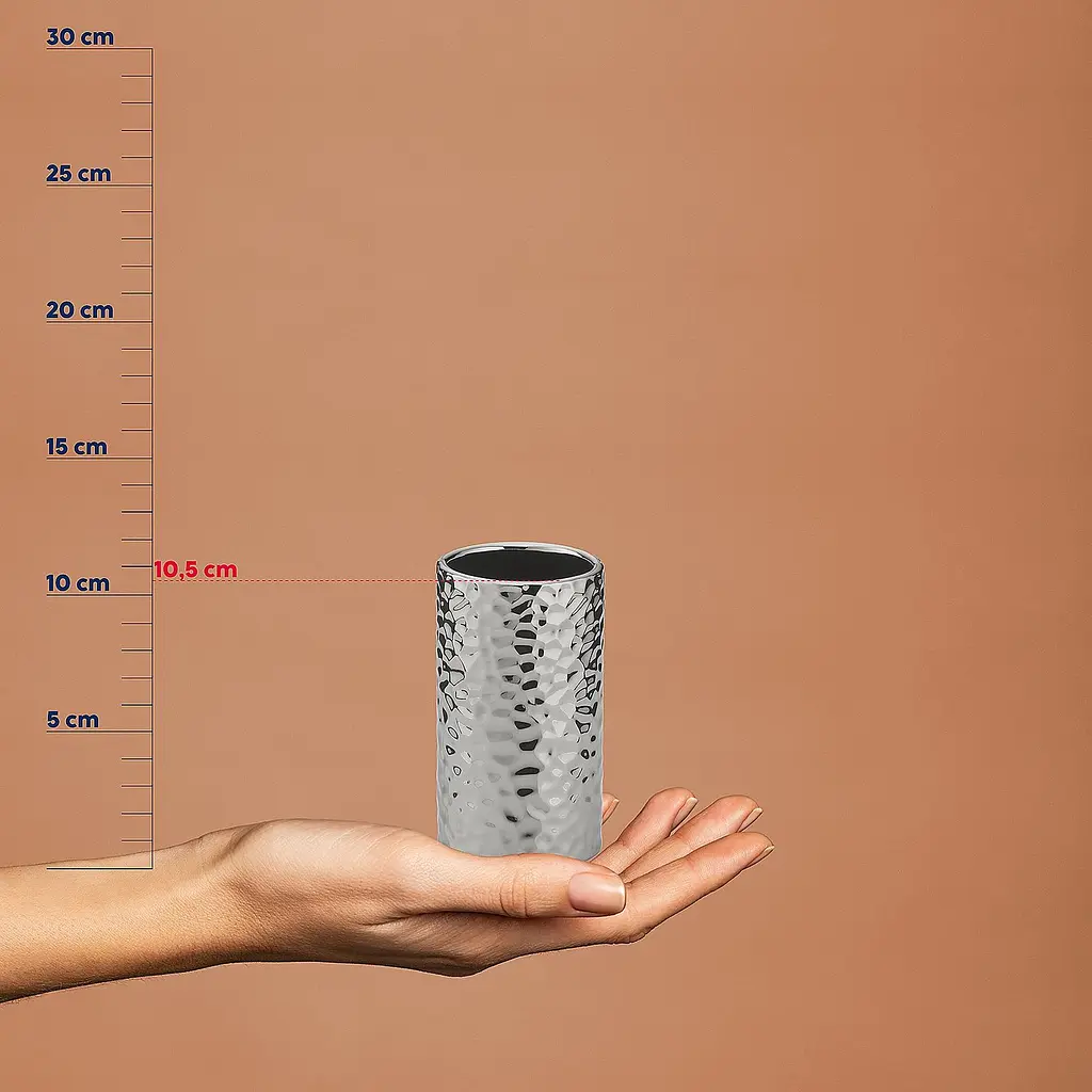 Стакан для зубних щіток Kela Sterling 11х6.5 см срібний  (23781) - фото 3