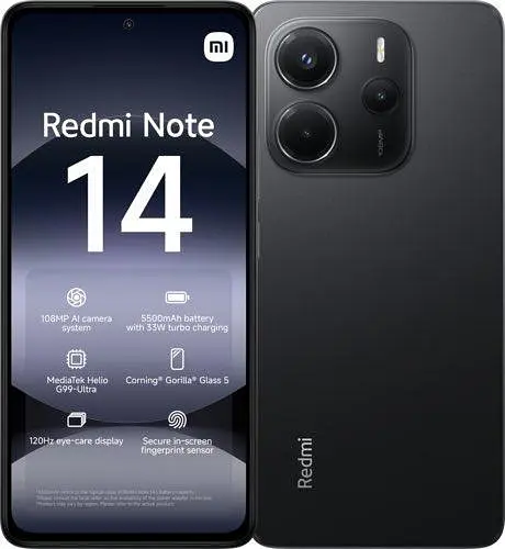 Смартфон Xiaomi Redmi Note 14 8/256GB Midnight Black - фото 2