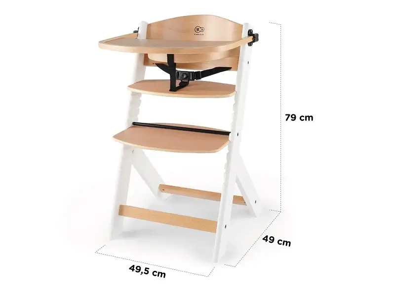 Стільчик для годування 2 в 1 KinderKraft Enock Gray Wood (KKKENOCGRY0000) - фото 8