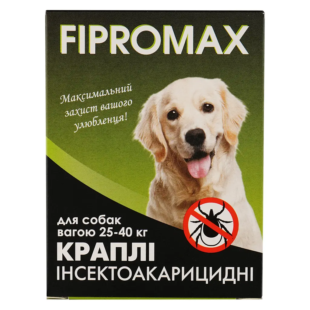 Краплі Fipromax проти бліх та кліщів для собак вагою 25-40 кг 2 піпетки - фото 2