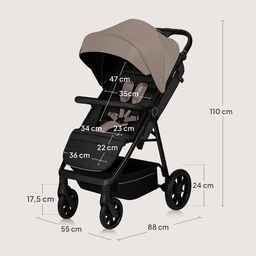 Прогулянкова коляска Lionelo Mira Black Onyx (LO-MIRA BLACK ONYX) - фото 7