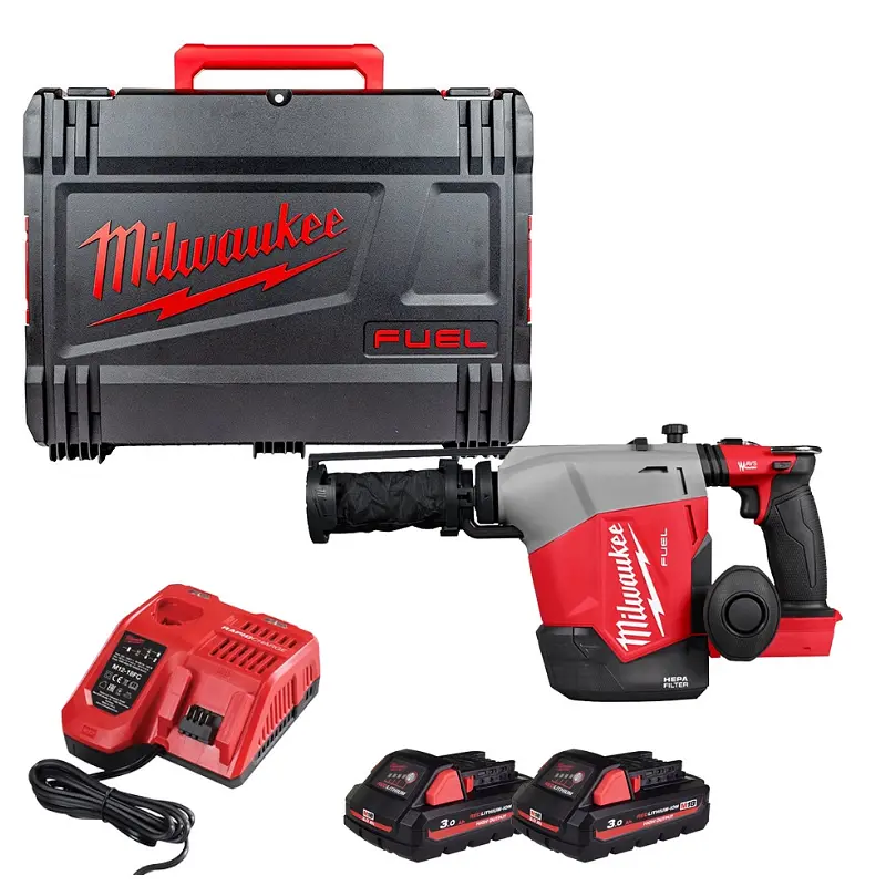 Перфоратор акумуляторний SDS-PLUS MILWAUKEE,M18 FHAFOH16-302X, 2.3 Дж (зарядний пристрій M12-18 FC, 2 акумулятори M18 HB3 3Аг, - фото 3