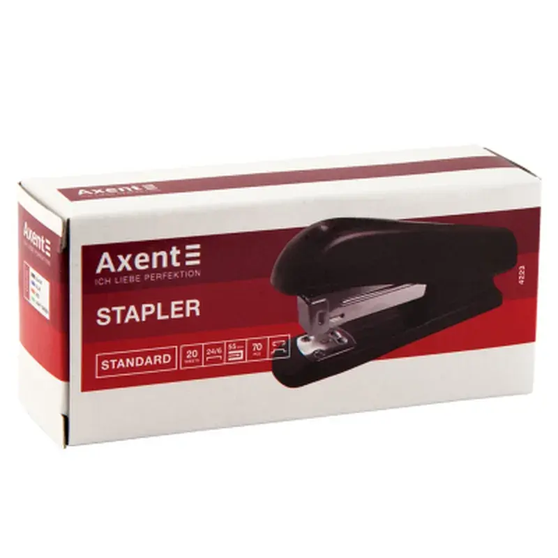 Степлер Axent №24/6 20 арк Standard пласт. червоний (4223-06-A) - фото 4