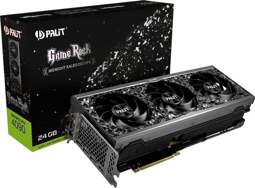 Відеокарта GeForce RTX 4090 24GB Palit GameRock (NED4090019SB-1020G) Б/В