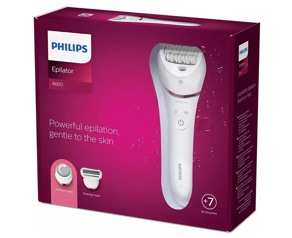 Епілятор для вологої та сухої епіляції Philips Series 8000 (BRE730/10) - фото 5
