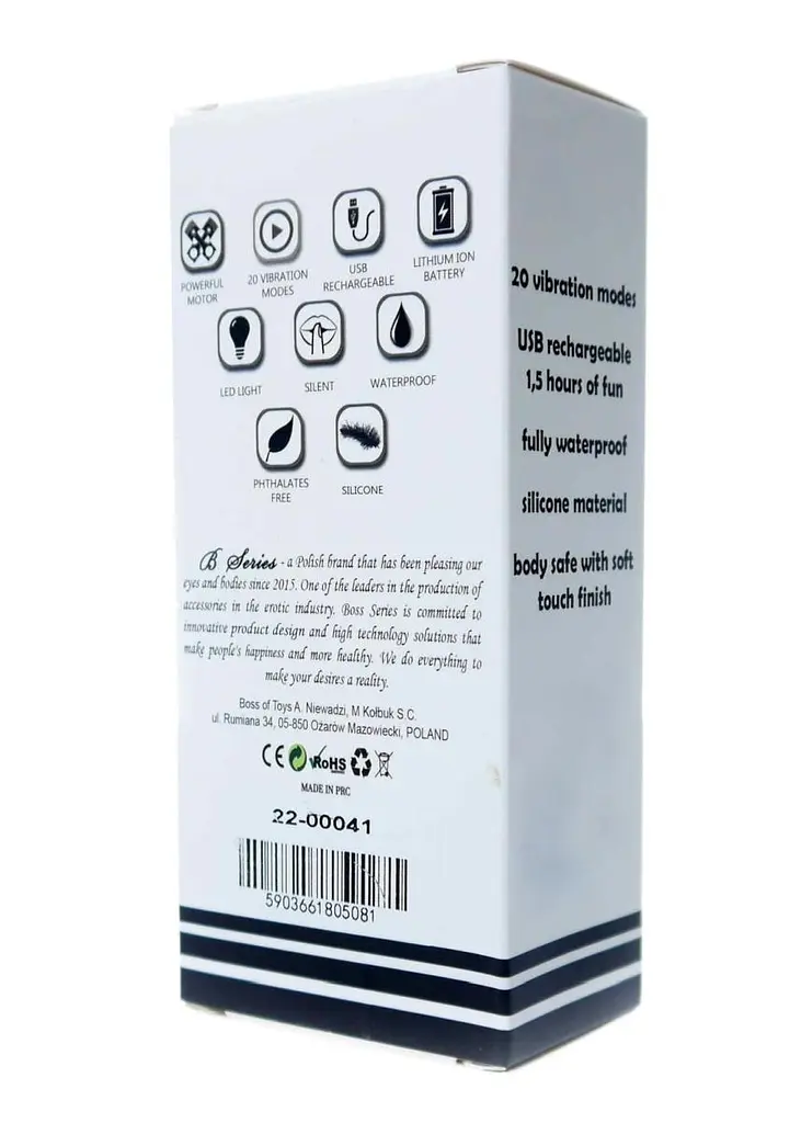 Вибромассажер Boss Series Rechargeable 11 см (фиолетовый) - фото 18