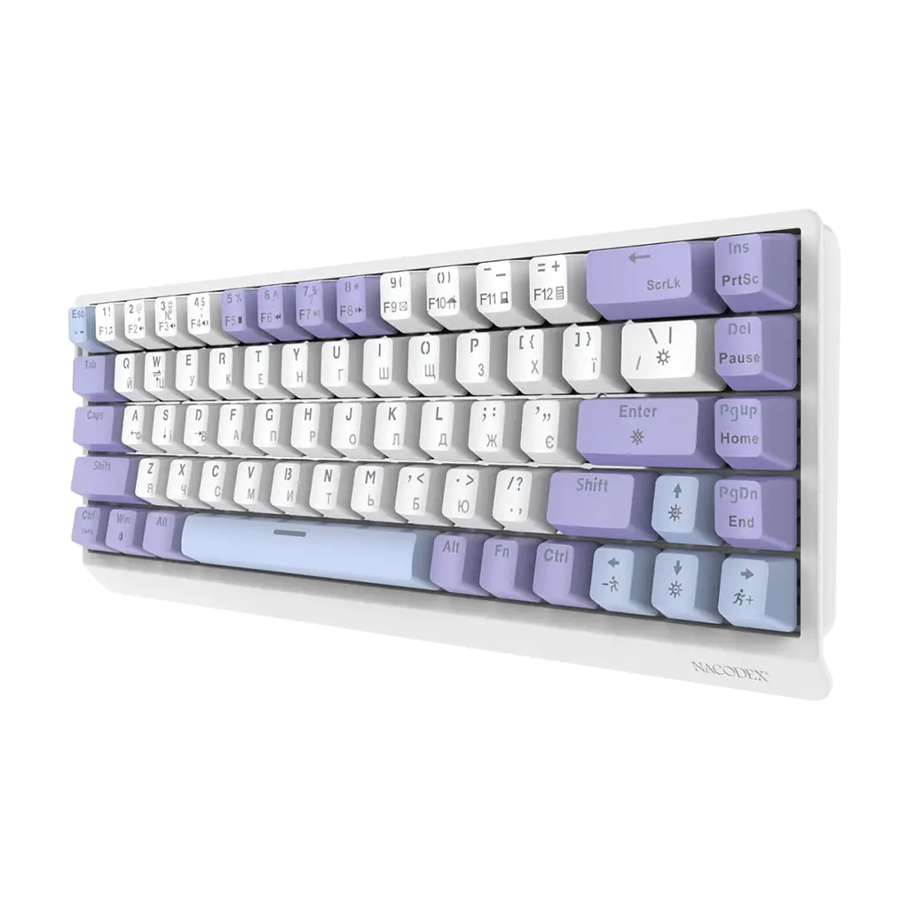Клавіатура Ajazz NacodeX NK68 V2 Red Switch LED USB UA Purple/White/Blue (NK68-V2-R-PWB) - фото 5