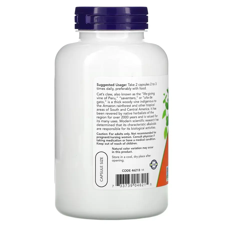 Натуральна добавка NOW Cat's Claw 500 mg, 250 капсул - фото 3