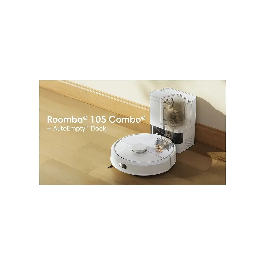 Пилосос iRobot Roomba Combo 105 (White) (y311240) - фото 7