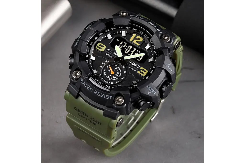 Наручний годинник чоловічий Skmei 1637 Army Green, 1637AG (18439) - фото 4