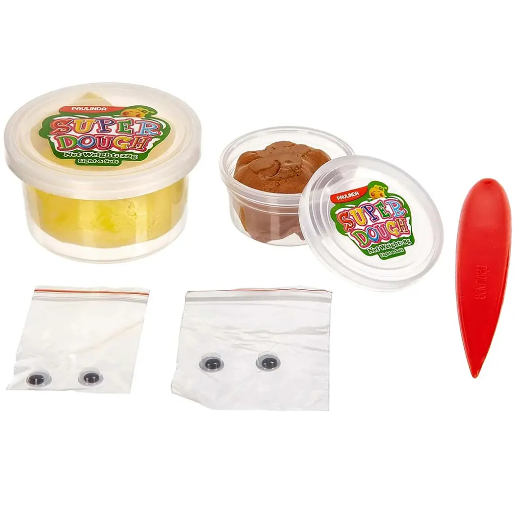 Маса для ліплення Paulinda Super Dough Fun4one Жираф з рухомими очима жовтий (PL-1565) - фото 3
