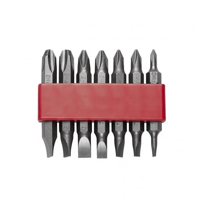 Викрутка магнітна 1/4", 10*50 мм, з комплектом насадок 15 од. CrV INTERTOOL HT-0415 - фото 4
