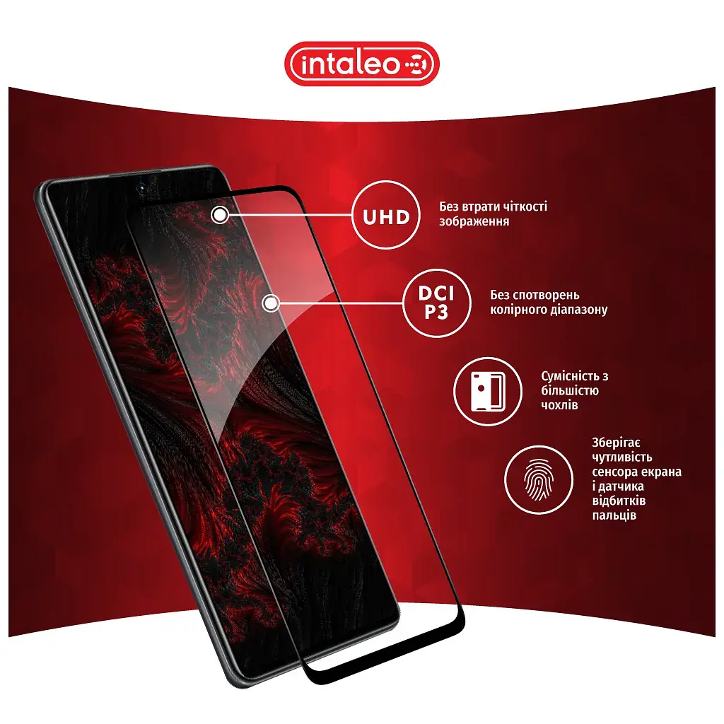 Скло захисне Intaleo Full Glue Xiaomi Redmi Note 11T Black (1283126518904) - фото 4