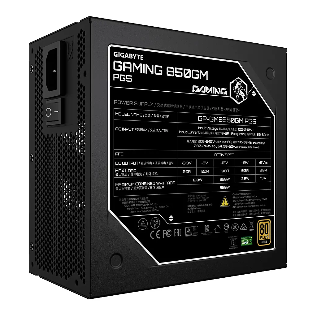 Блок живлення Gigabyte Gaming 850GM PG5 850W (GP-GME850GM PG5) - фото 4