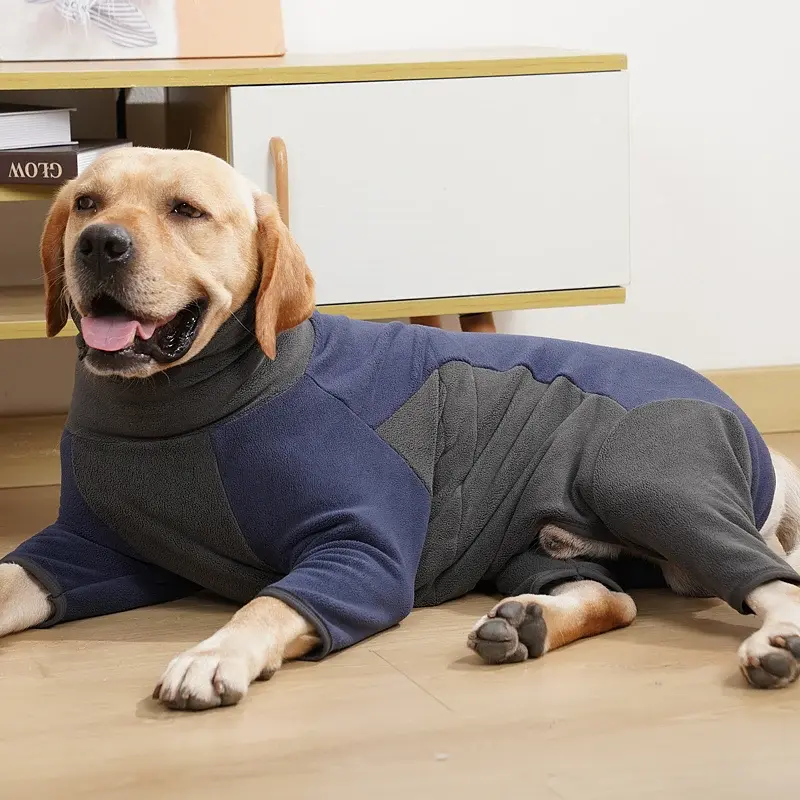 Флісовий комбінезон для собак Wan Talk Dog Clothes Cold Proof, Bluish Grey, M - фото 5