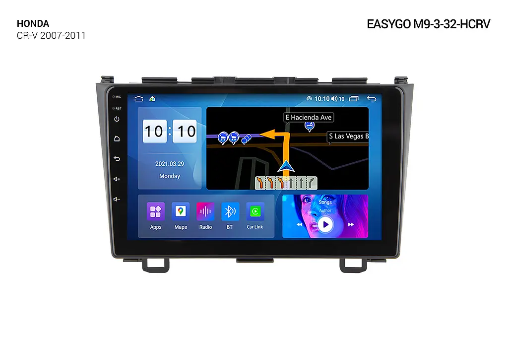 Штатна автомагнітола EasyGo M9-3-32-HCRV Honda CR-V 2007-2011 - фото 1