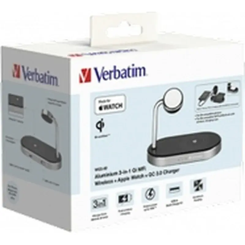 Зарядний пристрій Verbatim 3in1 Apple Watch and iPhone Charging Stand (49556) - фото 9