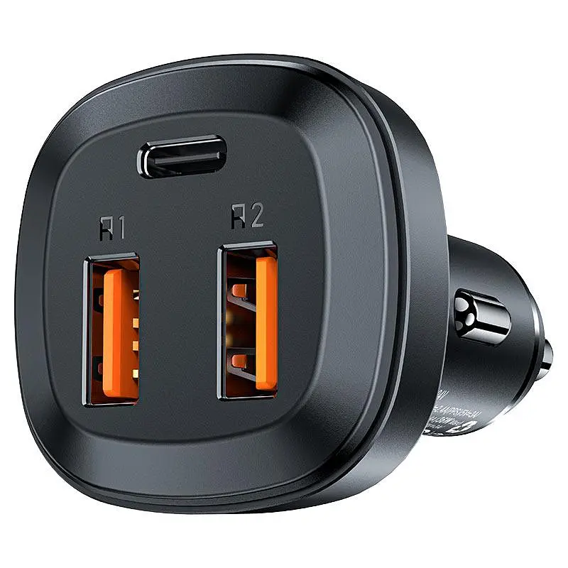 Автомобільний зарядний пристрій ACEFAST B9 66W(2USB-A+USB-C) three port metal car charger - фото 3